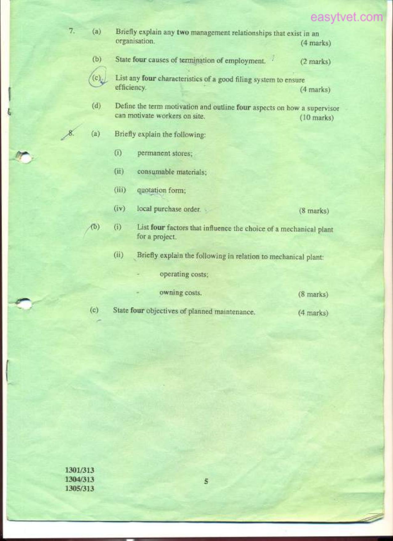 Site and Workshop Management (2009) — page 5 of 5
