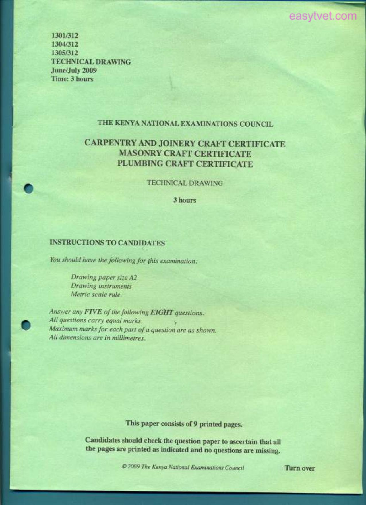 Technical Drawing (2009) — page 1 of 9