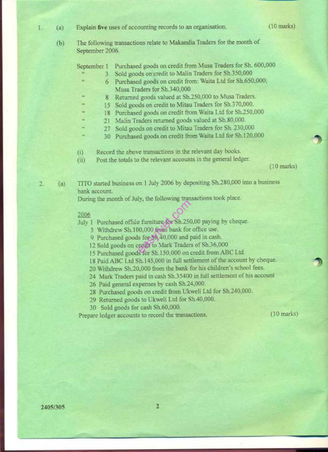 Elements of Accounts (2009) — page 2 of 7