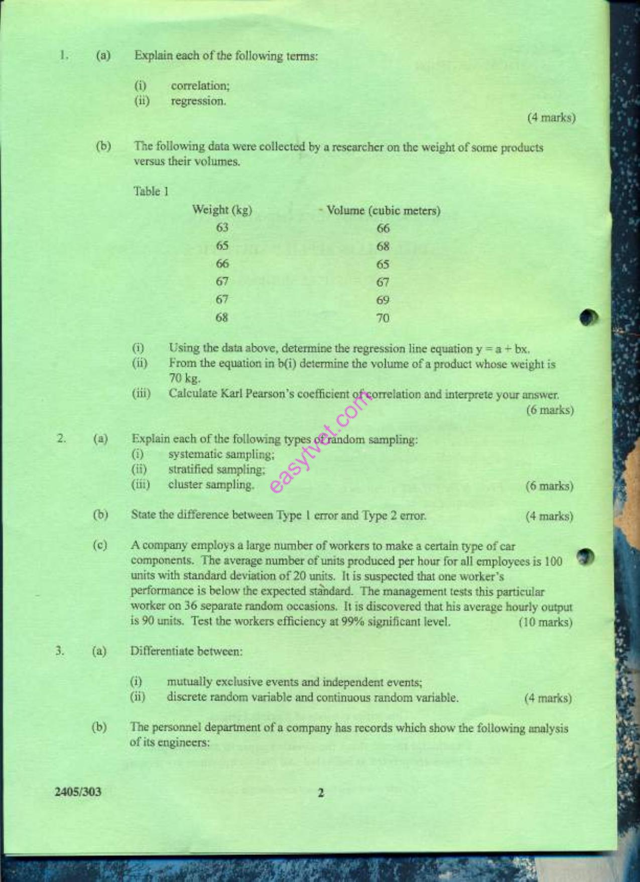 Statistical Methods (2009) — page 2 of 5