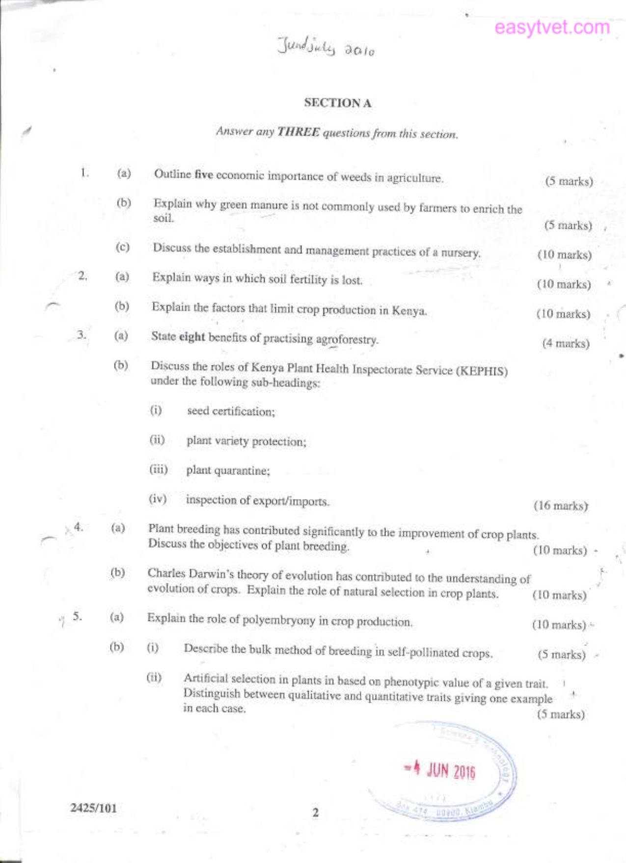 Principles of Crop Production and Soil Science (2010) — page 2 of 3