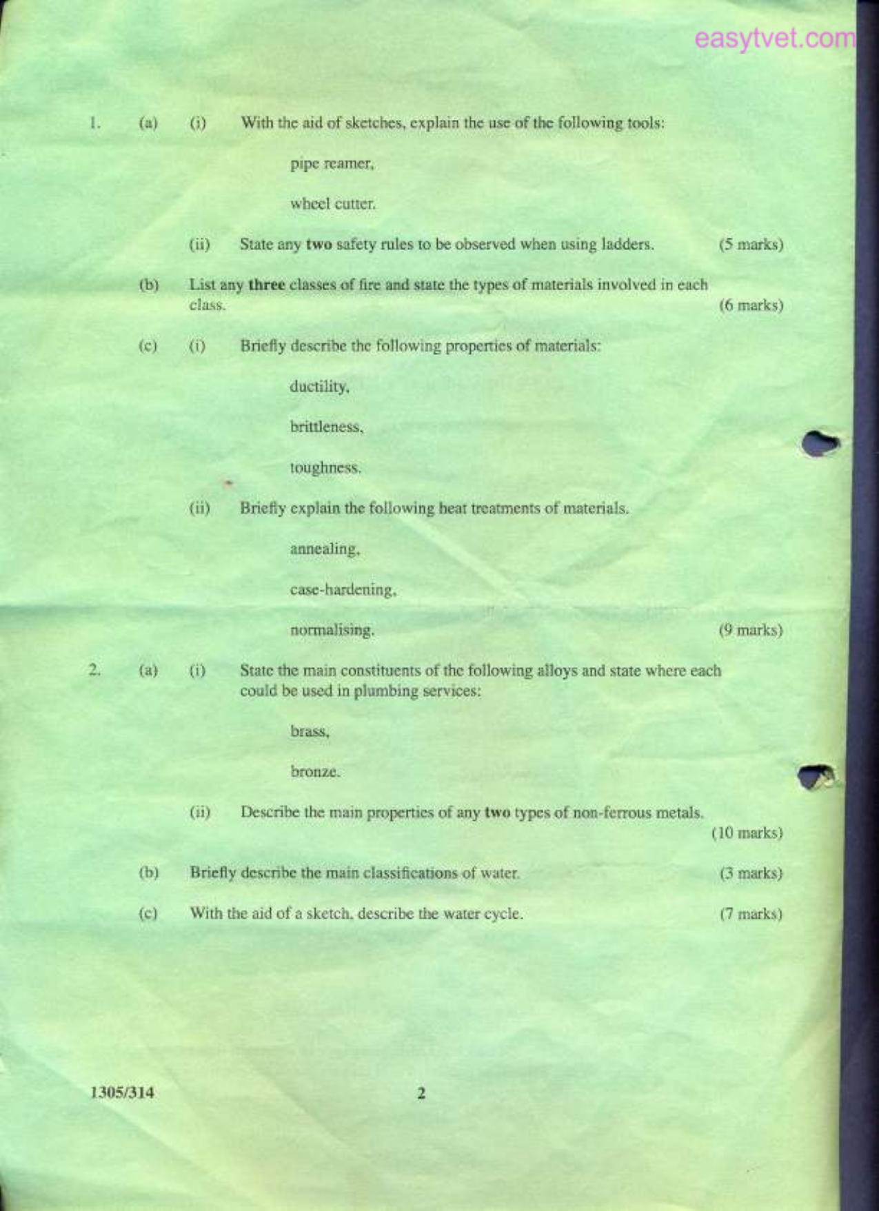 Plumbing Craft Certificate (2010) — page 2 of 4