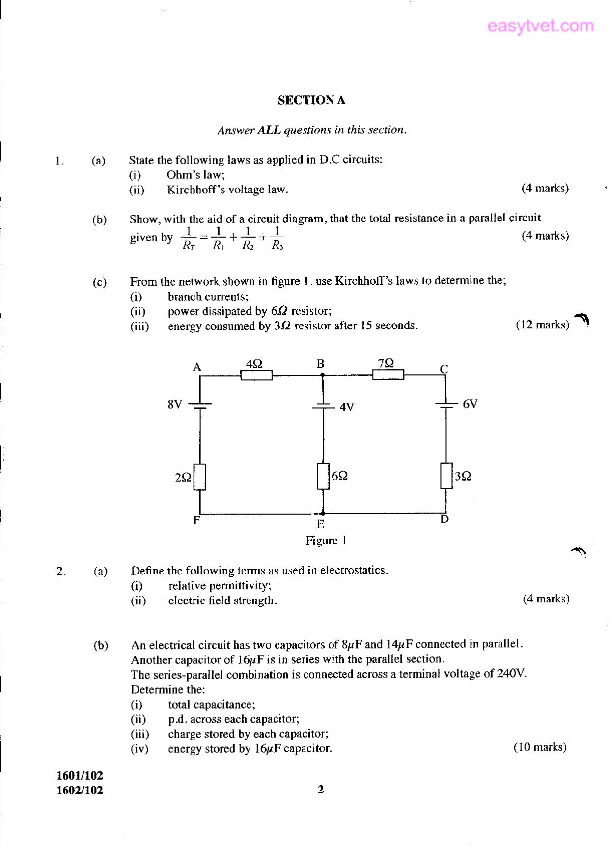 Electrical Principles (2011) — page 1 of 5