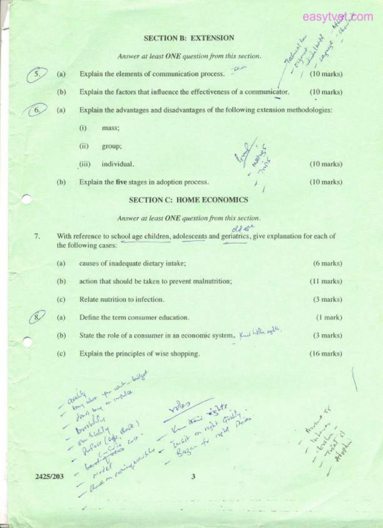 Agricultural Economics 11, Extension and Home Economics (2011) — page 3 of 3