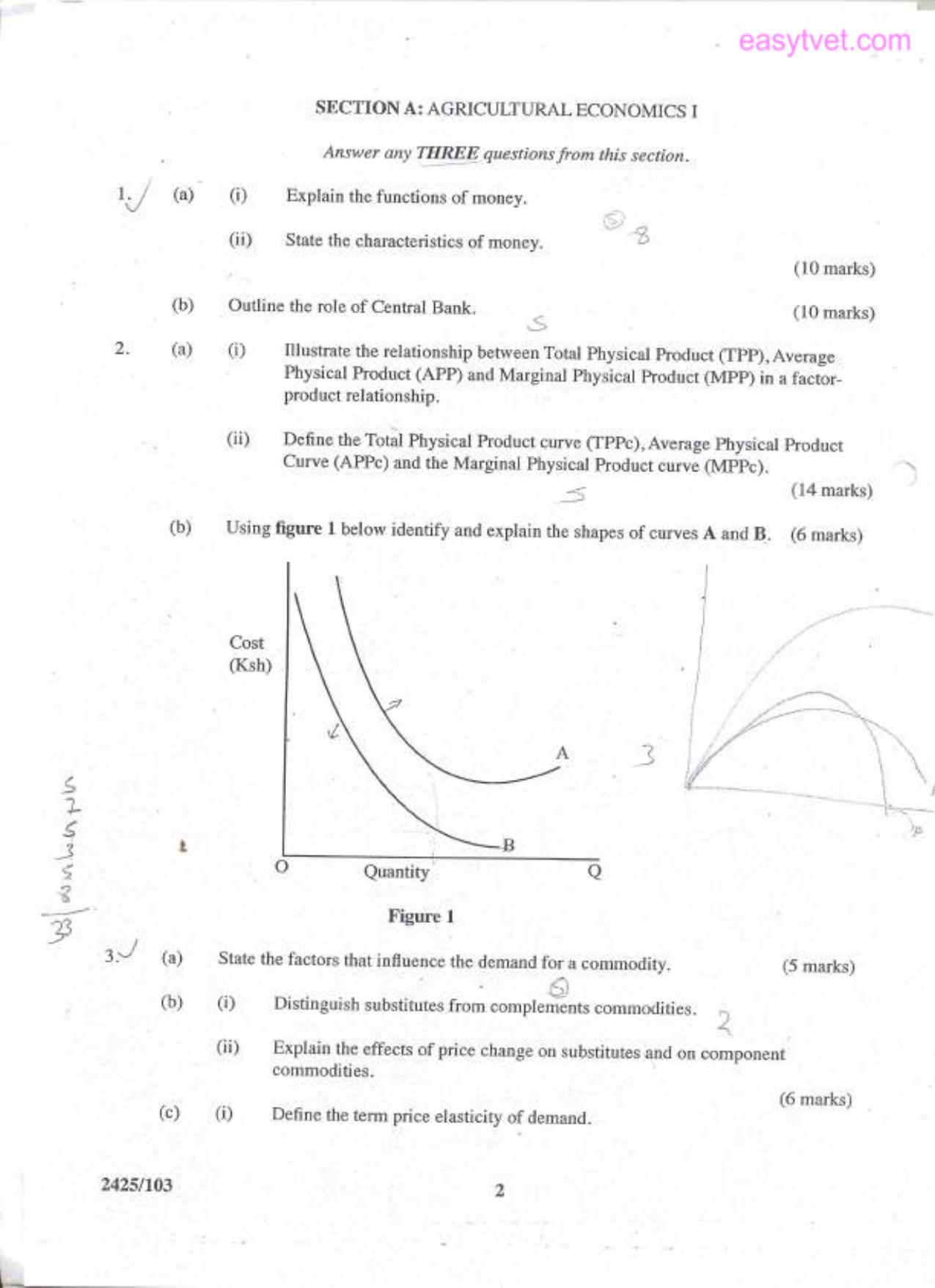 Agricultural Economics 1 and Extension Education (2001) — page 2 of 4