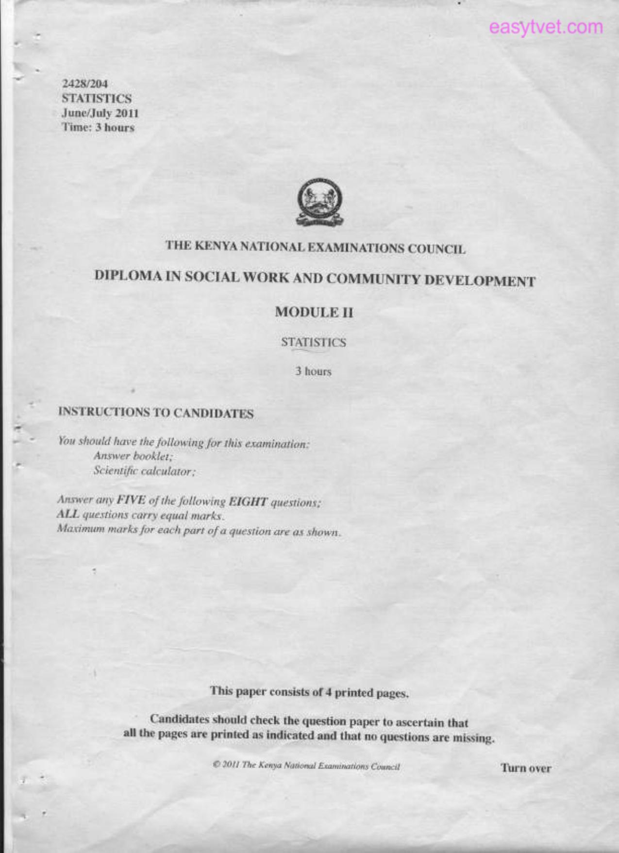 Statistics (2011) — page 1 of 4