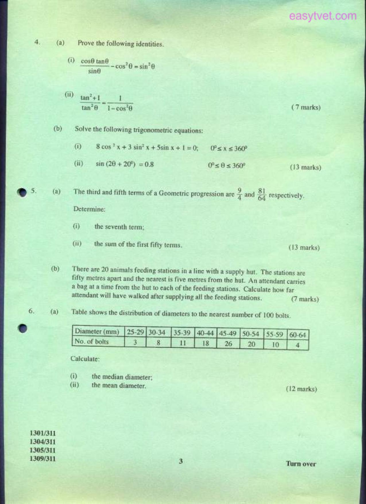 Mathematics (2011) — page 3 of 4