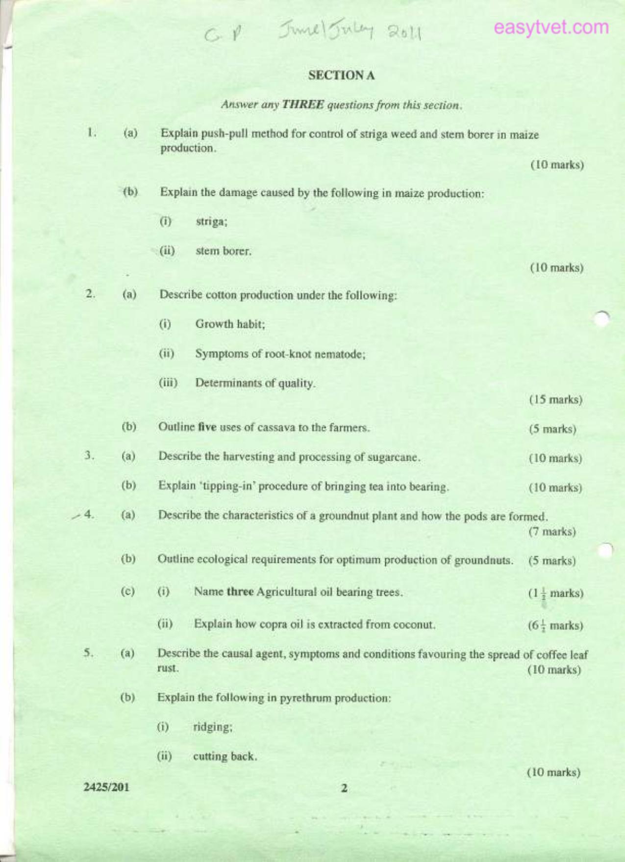Cropproduction L1, Soil Fertility and Plant Nutrition (2011) — page 2 of 3