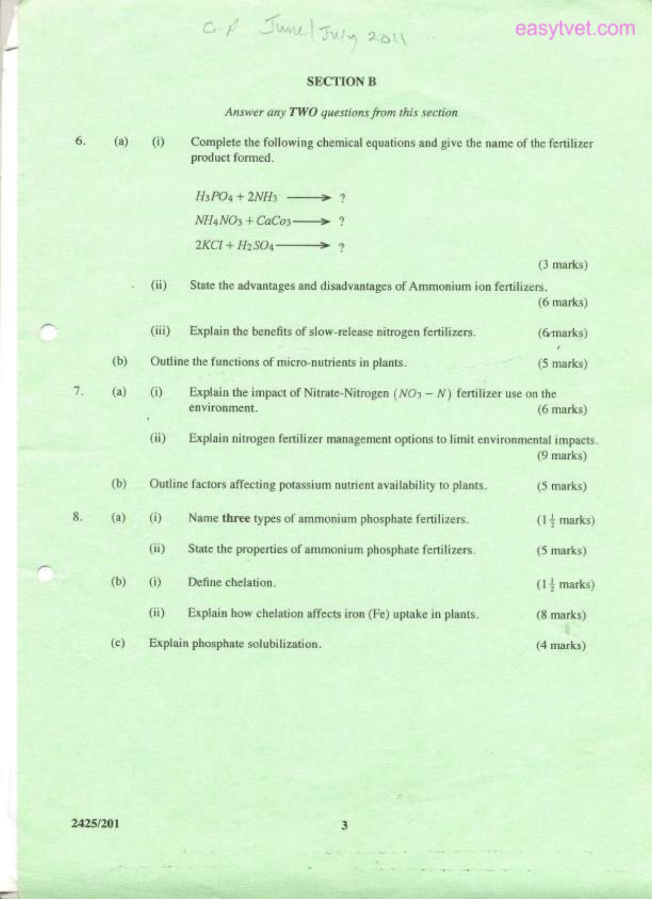 Cropproduction L1, Soil Fertility and Plant Nutrition (2011) — page 3 of 3