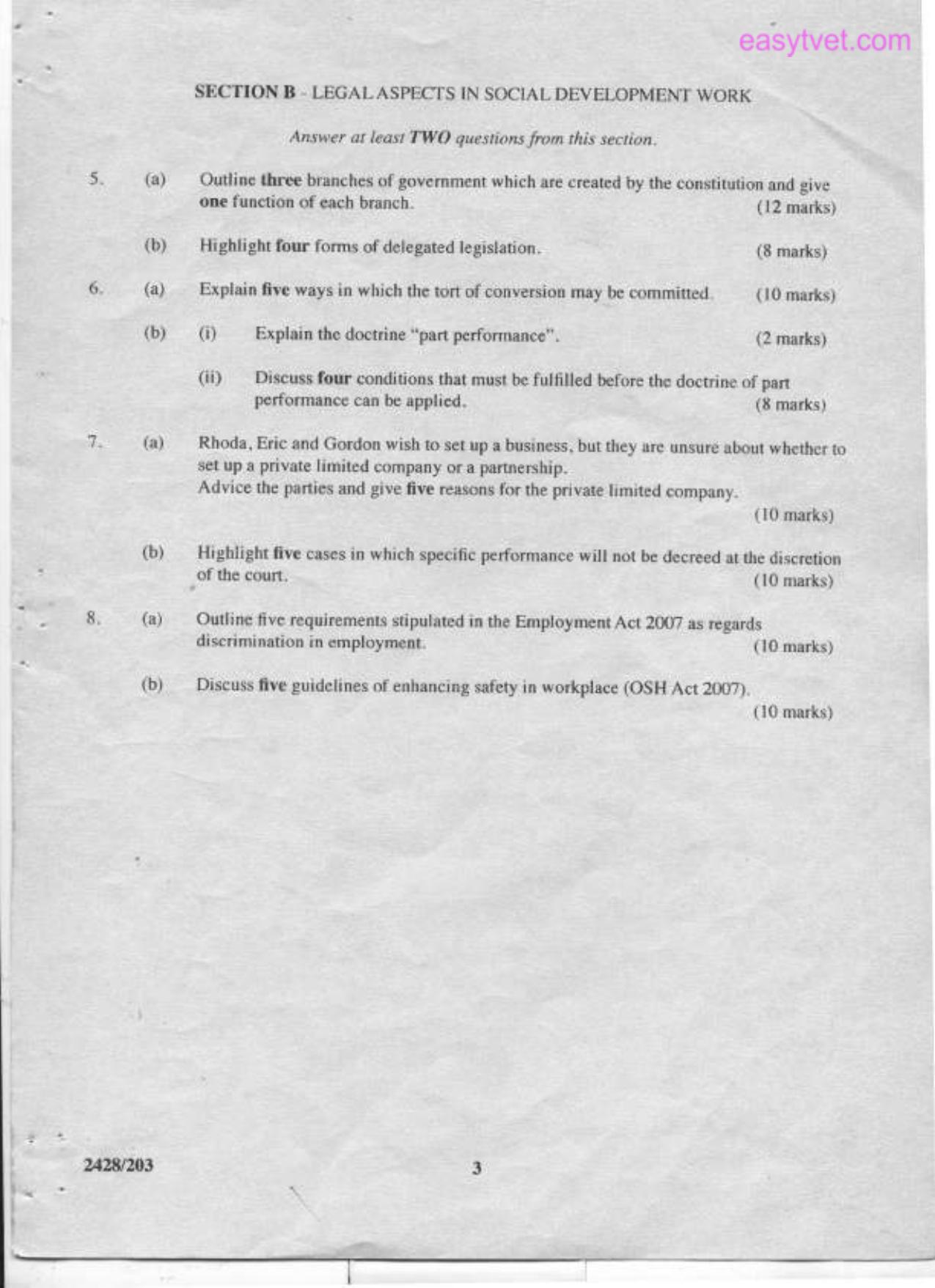 Advocuacy, Lobbying and Legal Aspects in Social Development (2011) — page 3 of 4