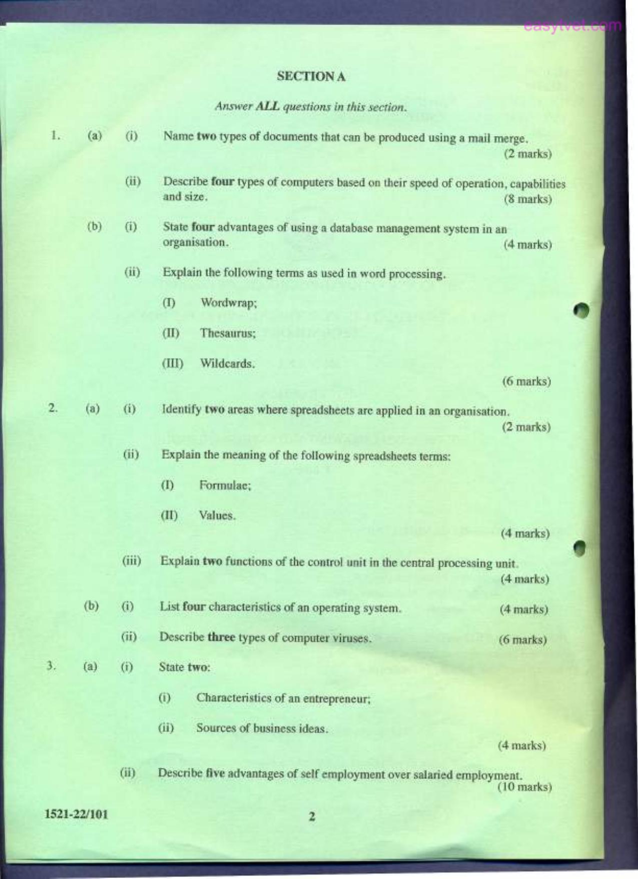Ict, Technical Drawing and Entrepreneurship (2011) — page 2 of 5