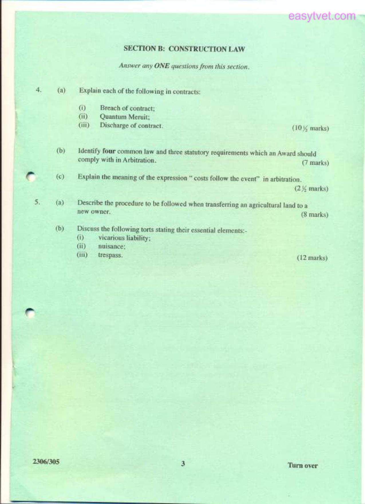 Building Economics, Construction Law (2011) — page 3 of 6