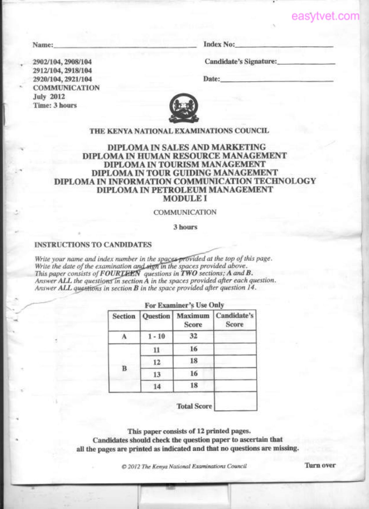 Communication (2012) — page 1 of 7