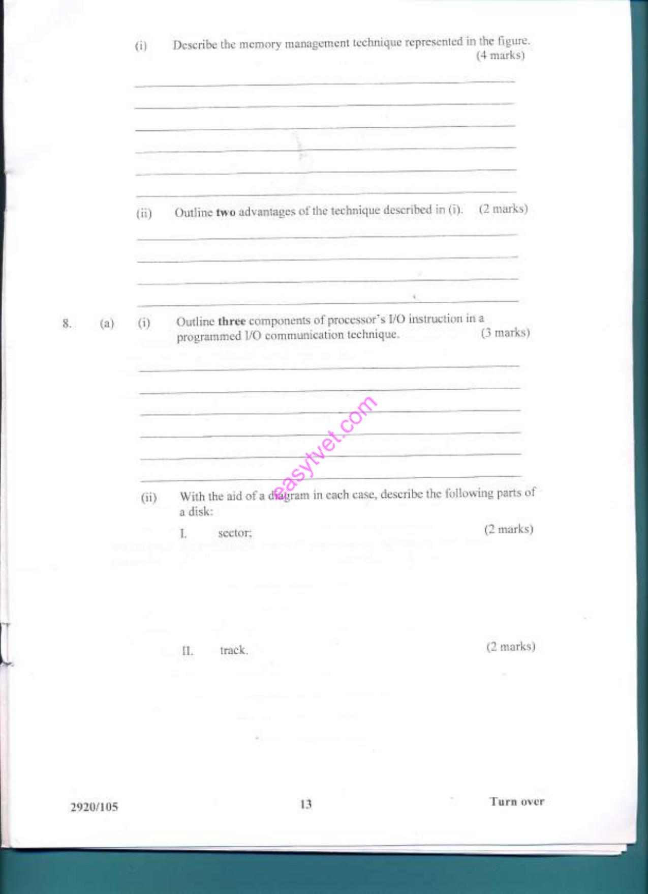 Dperating Systemms (2012) — page 13 of 14