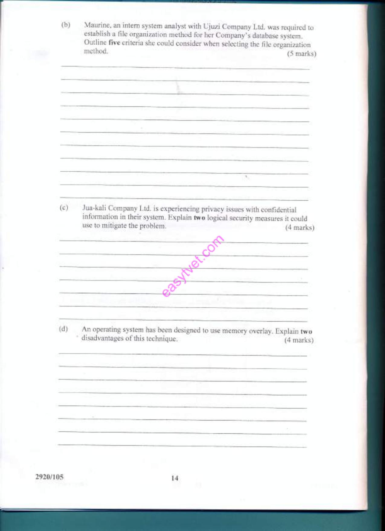 Dperating Systemms (2012) — page 14 of 14
