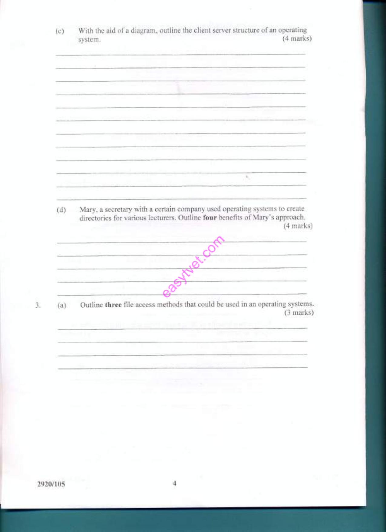 Dperating Systemms (2012) — page 4 of 14