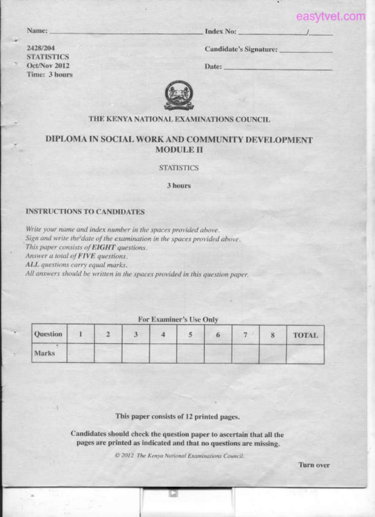 Statistics (2012) — page 1 of 4