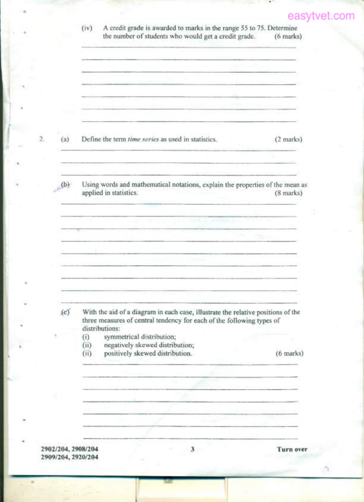 Quantitative Methods (2012) — page 3 of 13
