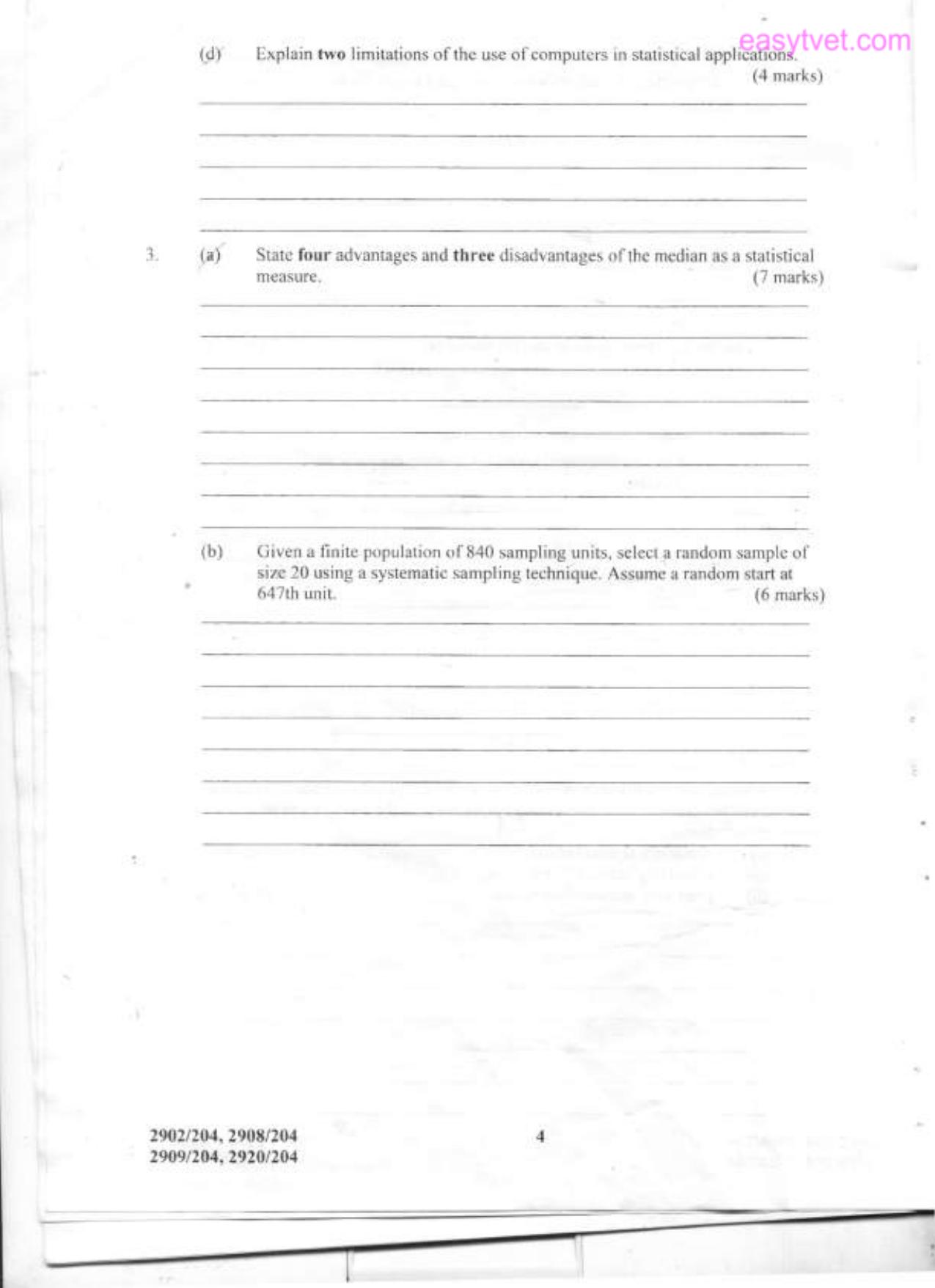 Quantitative Methods (2012) — page 4 of 13