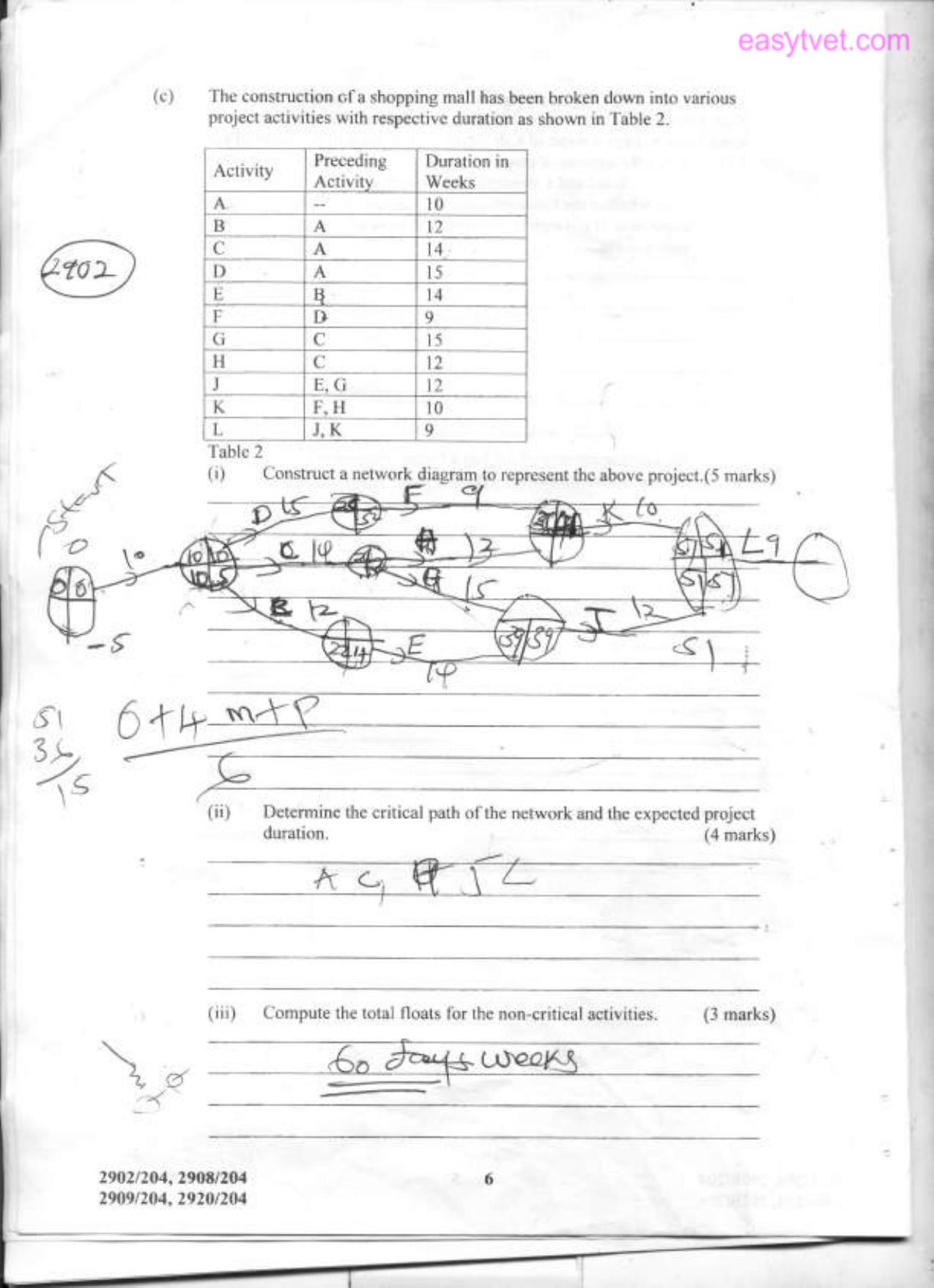 Quantitative Methods (2012) — page 6 of 13