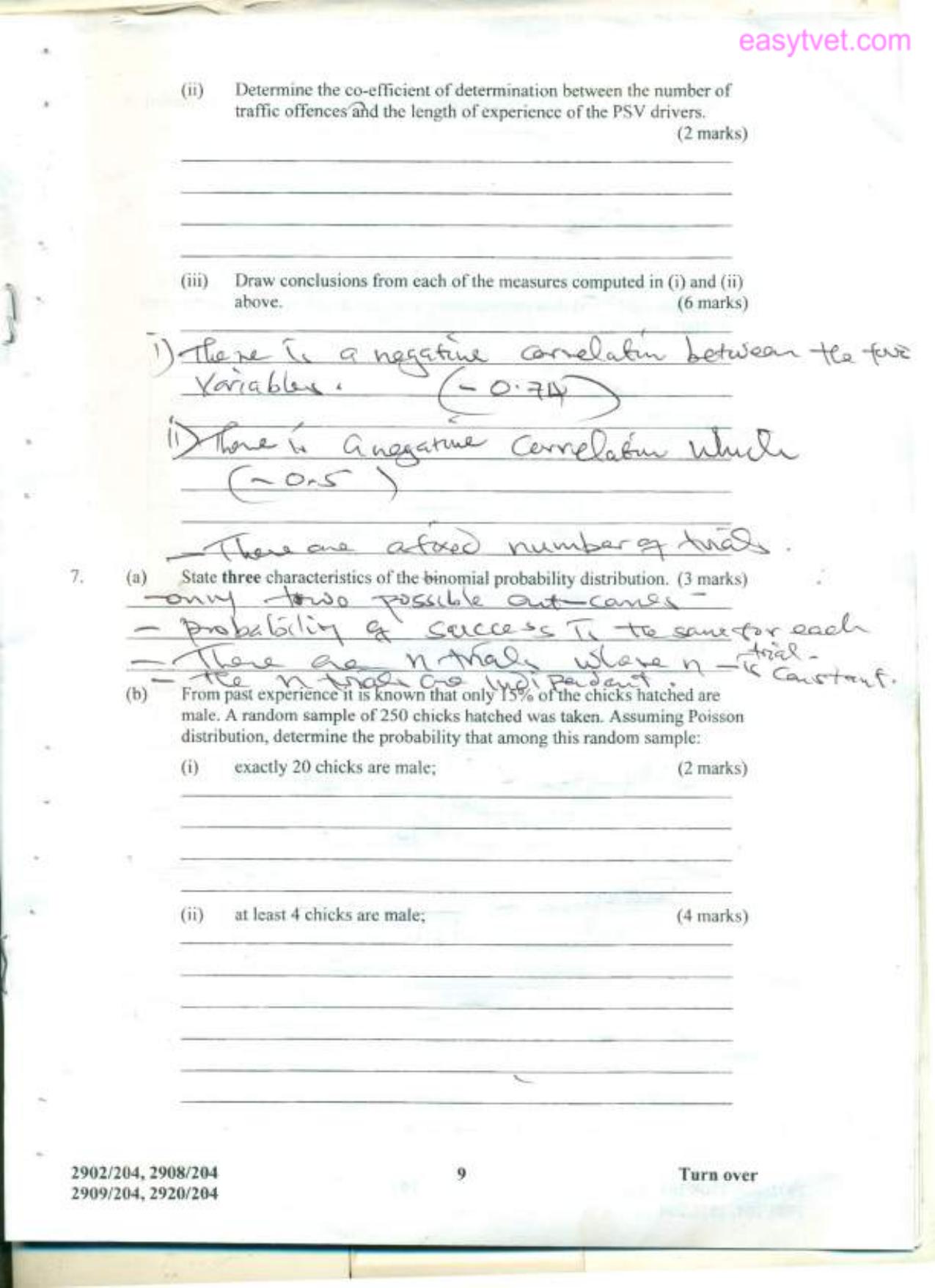 Quantitative Methods (2012) — page 9 of 13