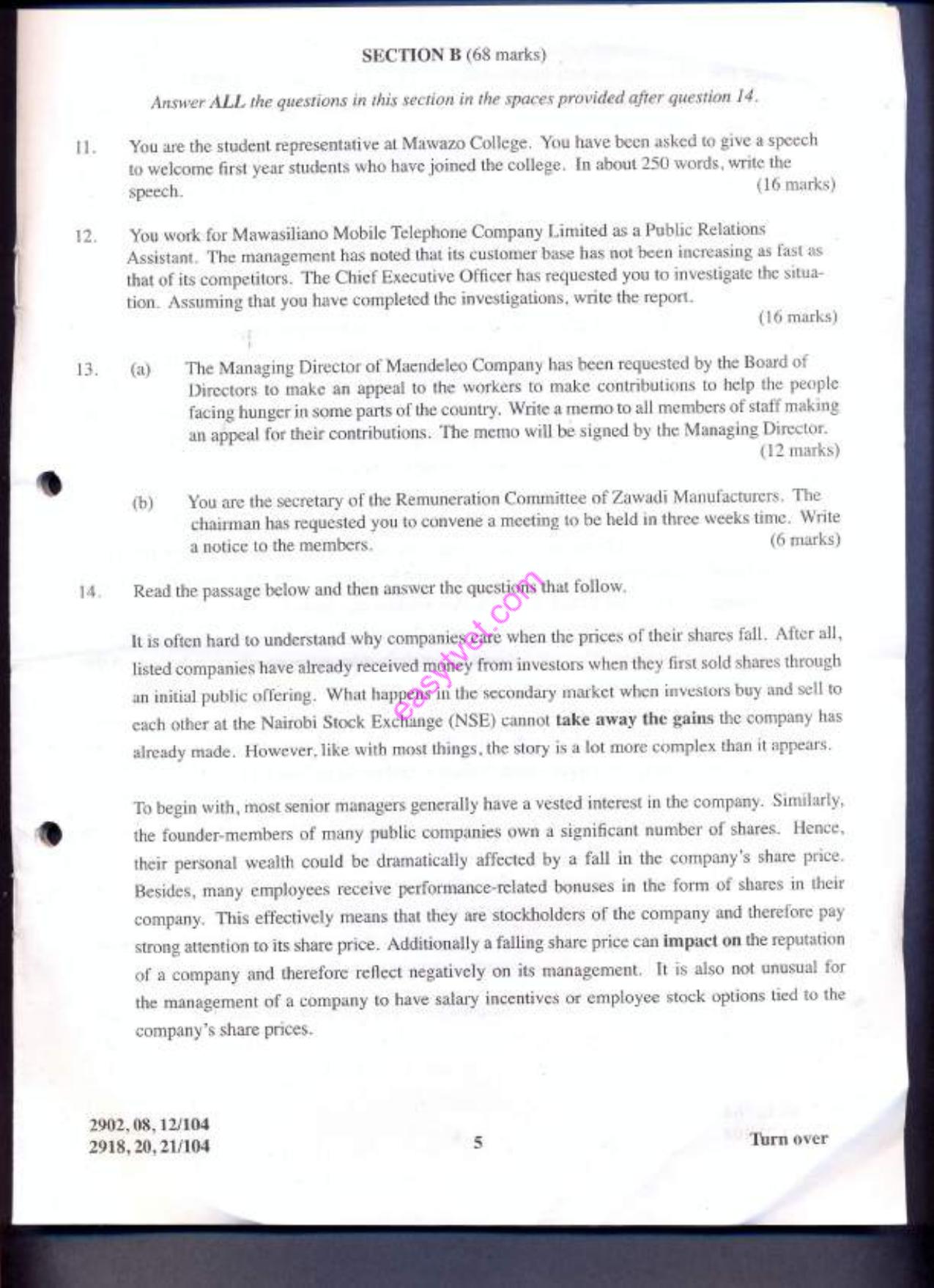 Diploma in Information Communication Technology (2013) — page 5 of 7
