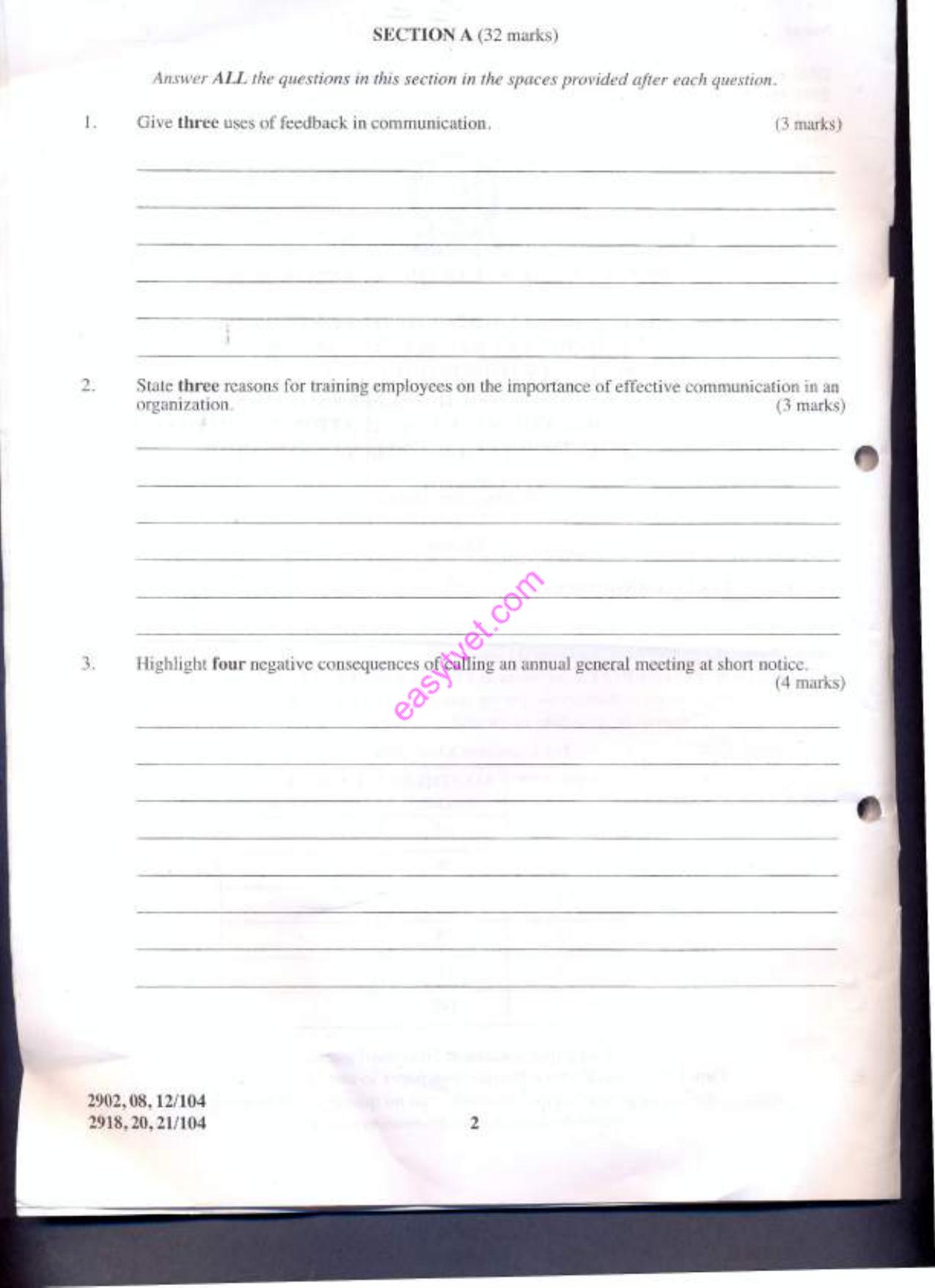 Diploma in Information Communication Technology (2013) — page 2 of 7