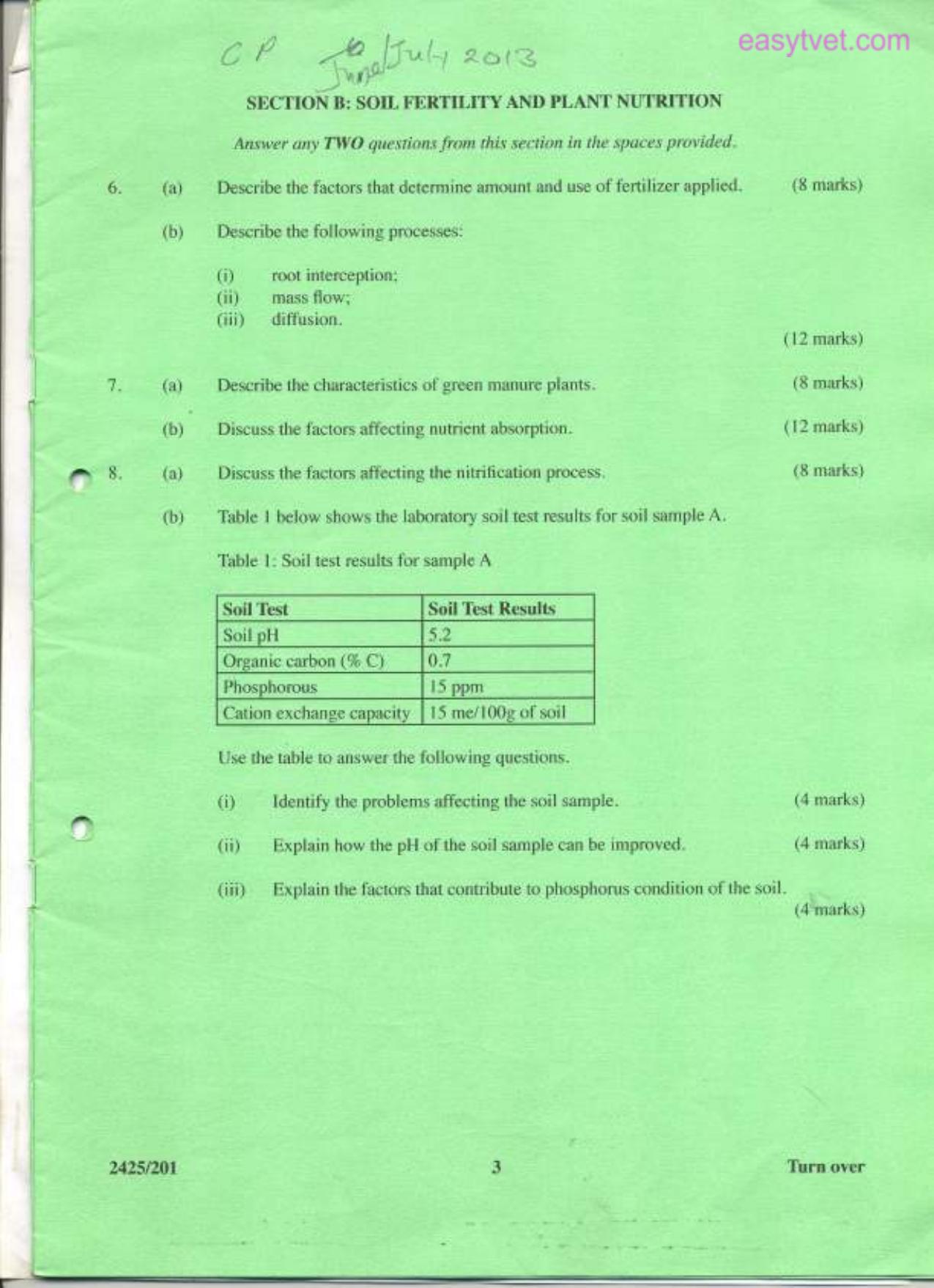 Crop Production, Soil Fertility and Plant Nutrition (2013) — page 3 of 3