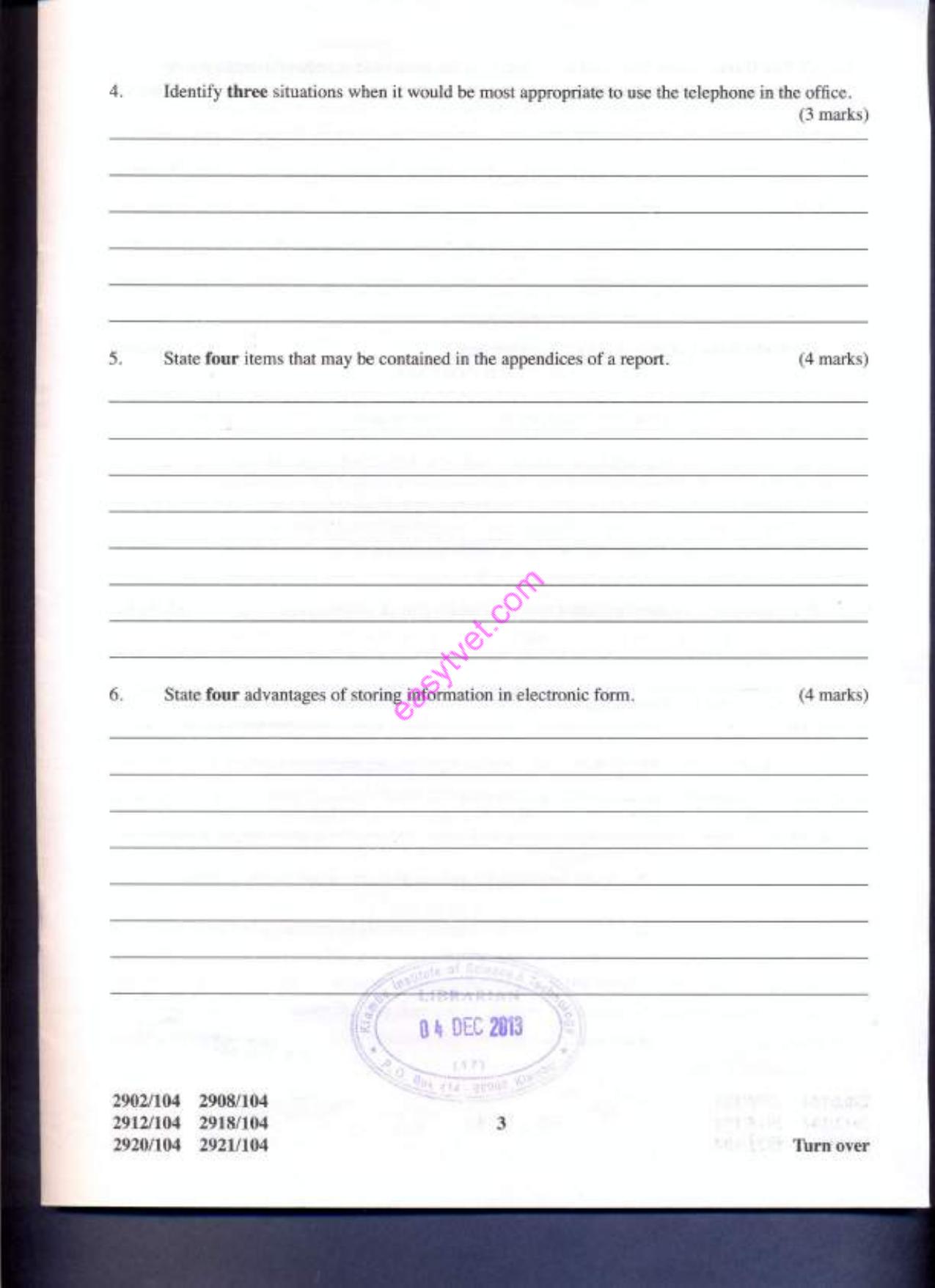 Diploma in Information Communication Technology (2013) — page 3 of 7