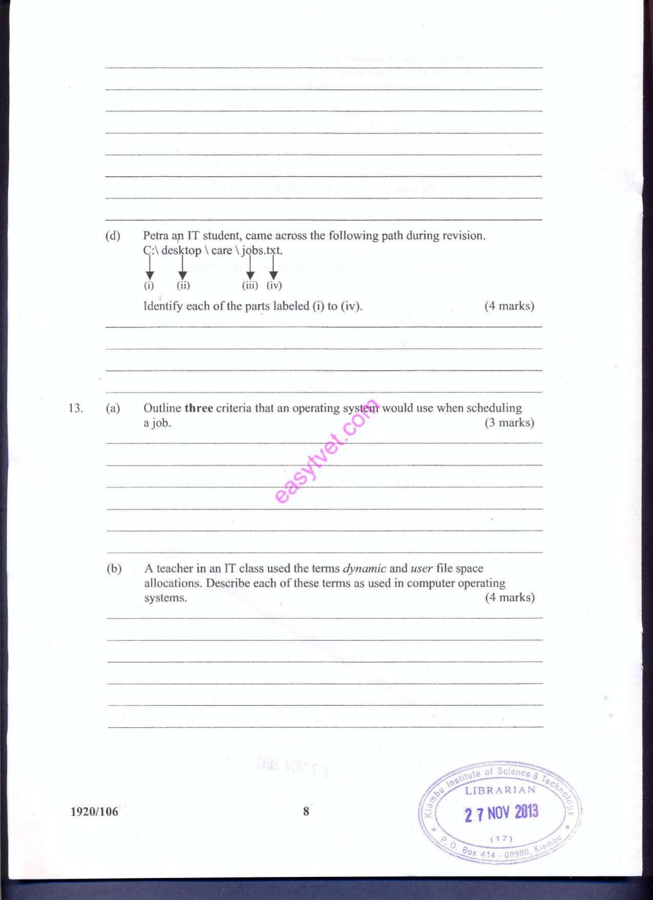 Operating Systems (2013) — page 8 of 11