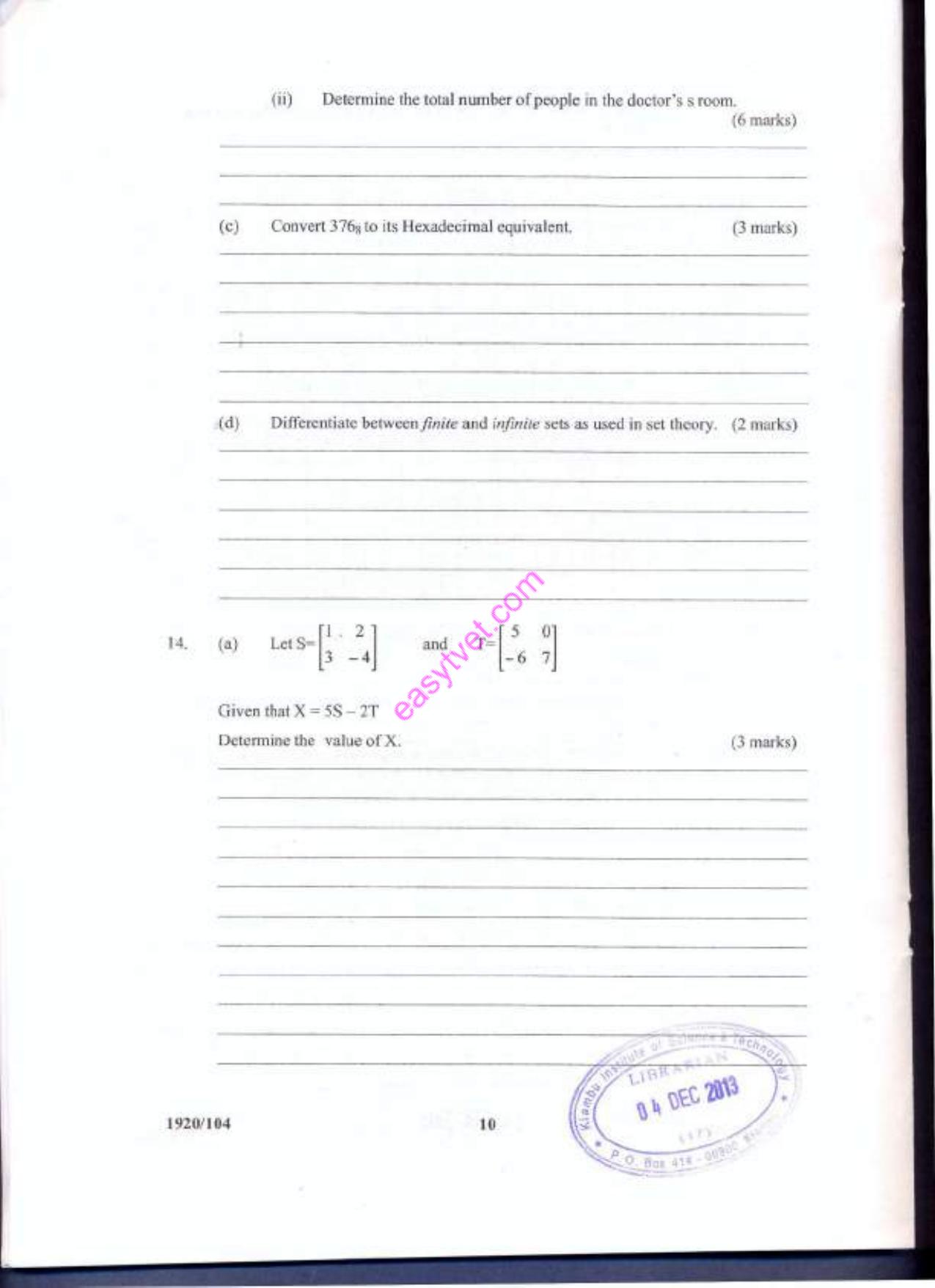 Mathematics (2013) — page 10 of 13
