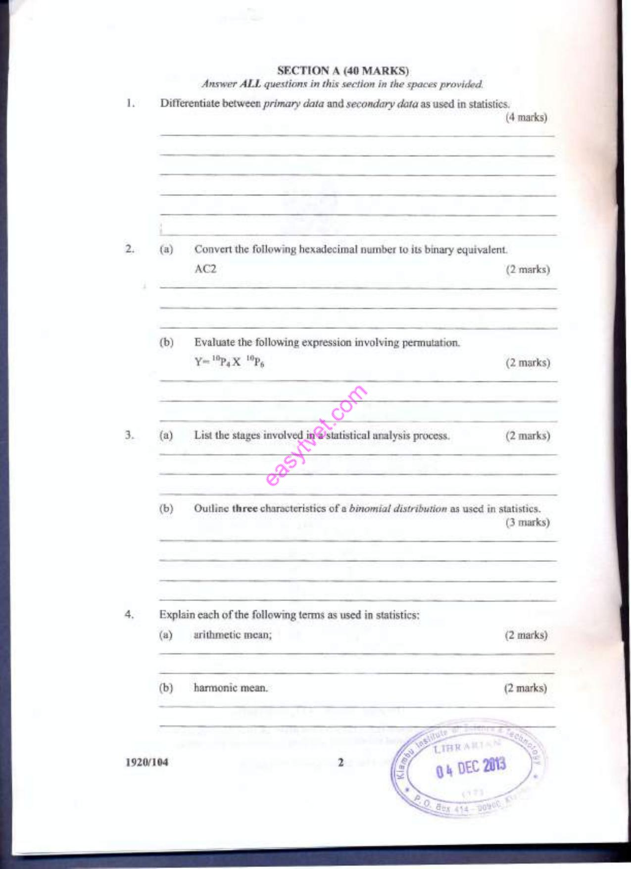 Mathematics (2013) — page 2 of 13