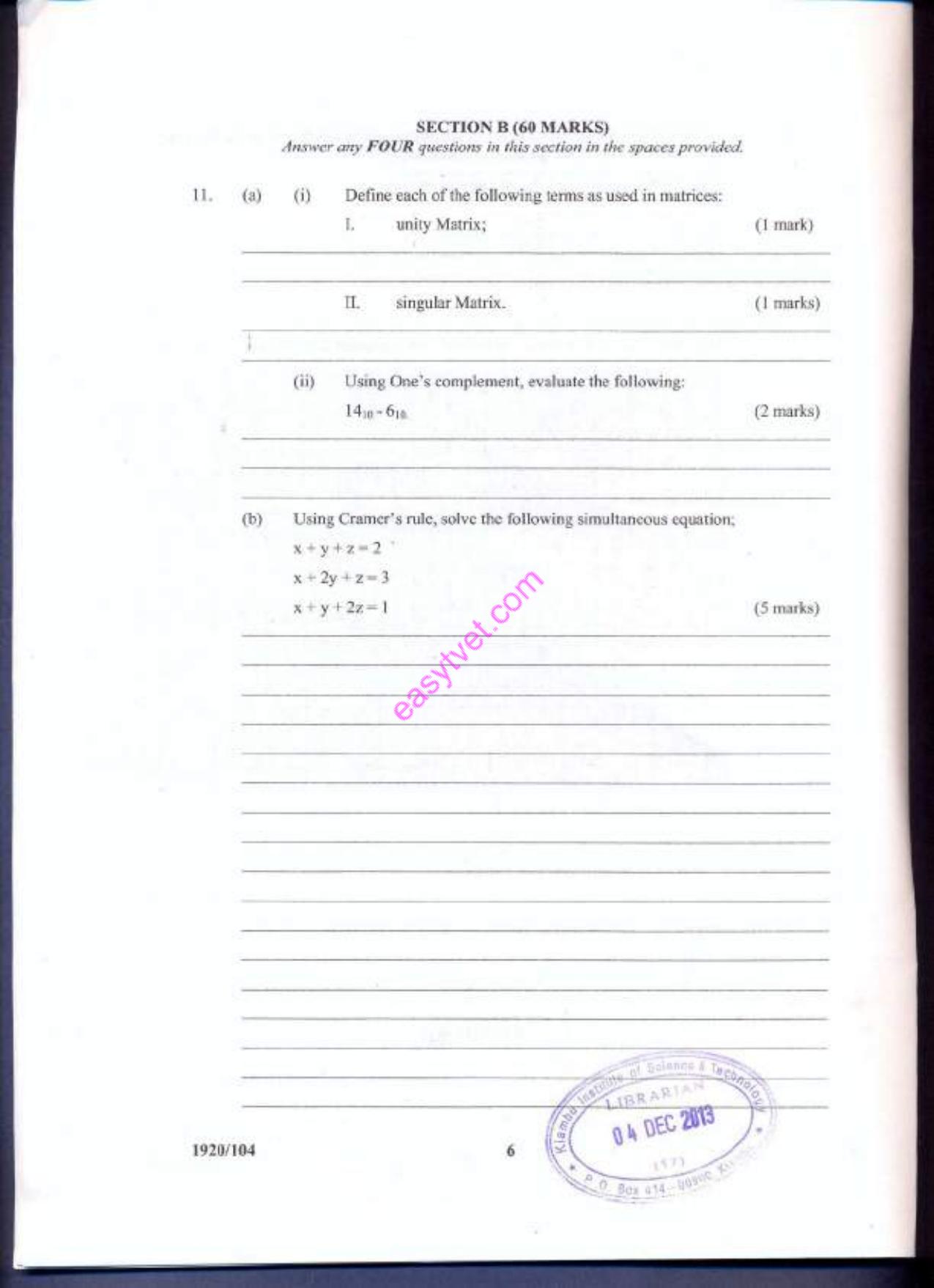 Mathematics (2013) — page 6 of 13