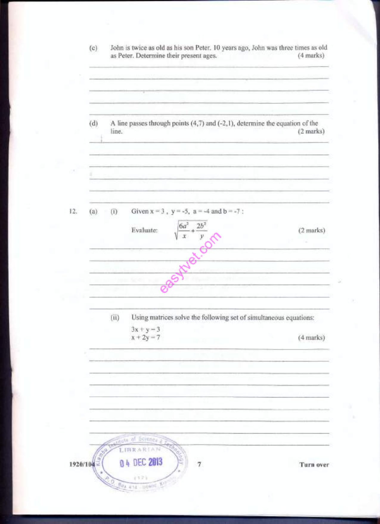 Mathematics (2013) — page 7 of 13