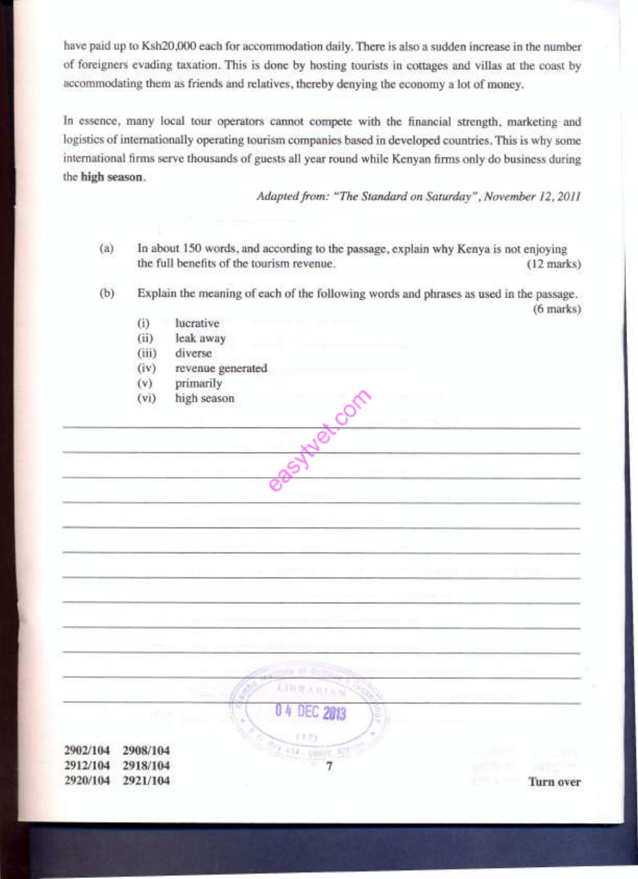 Diploma in Information Communication Technology (2013) — page 7 of 7