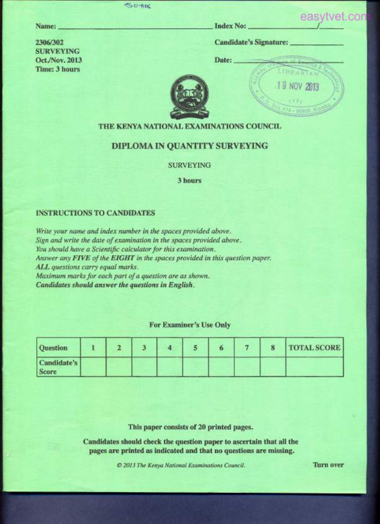 Surveying (2013) — page 1 of 5