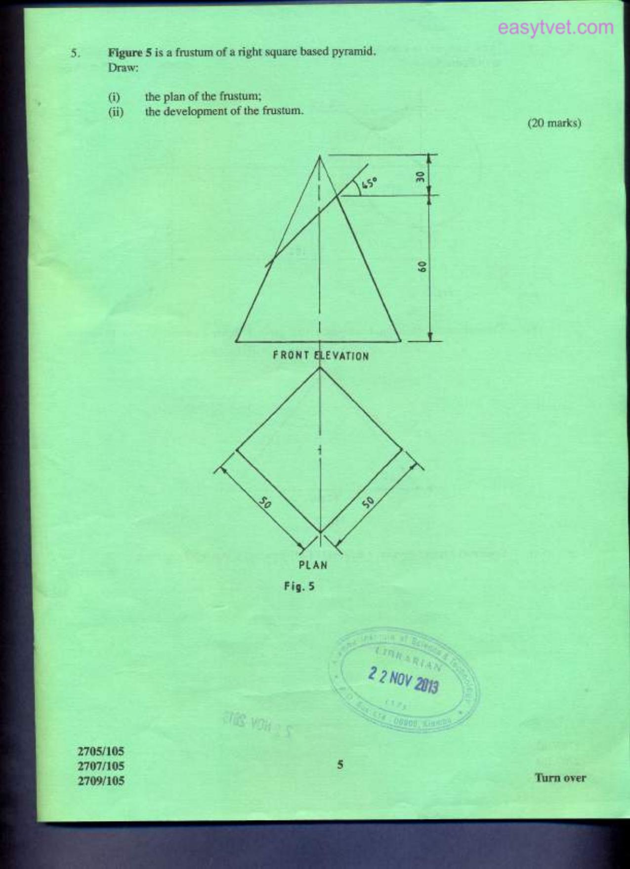 Building Construction I, Technical Deawing and Construction Plant (2013) — page 5 of 7