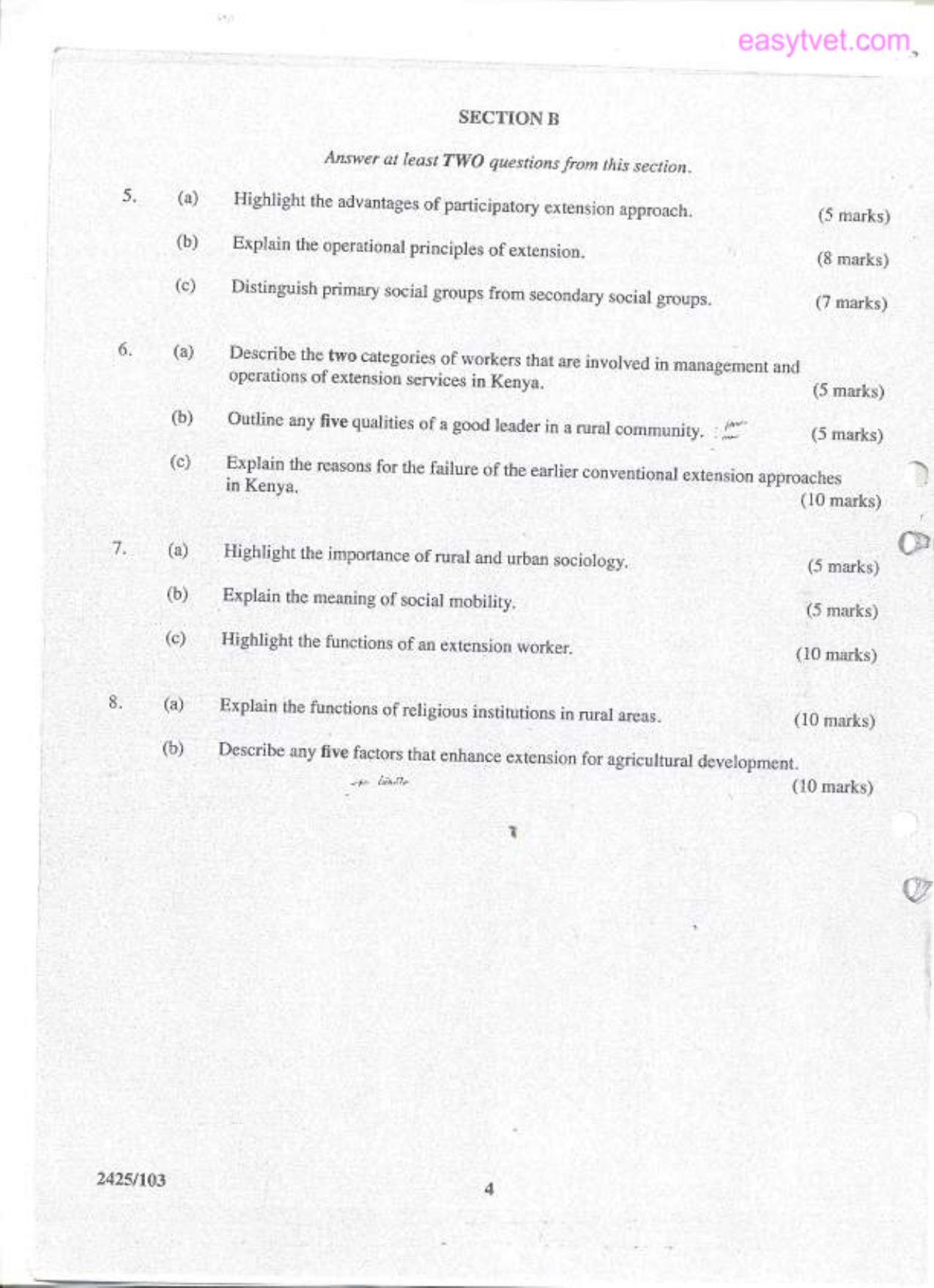 Agricultural Economics and Extension Education (2014) — page 4 of 4
