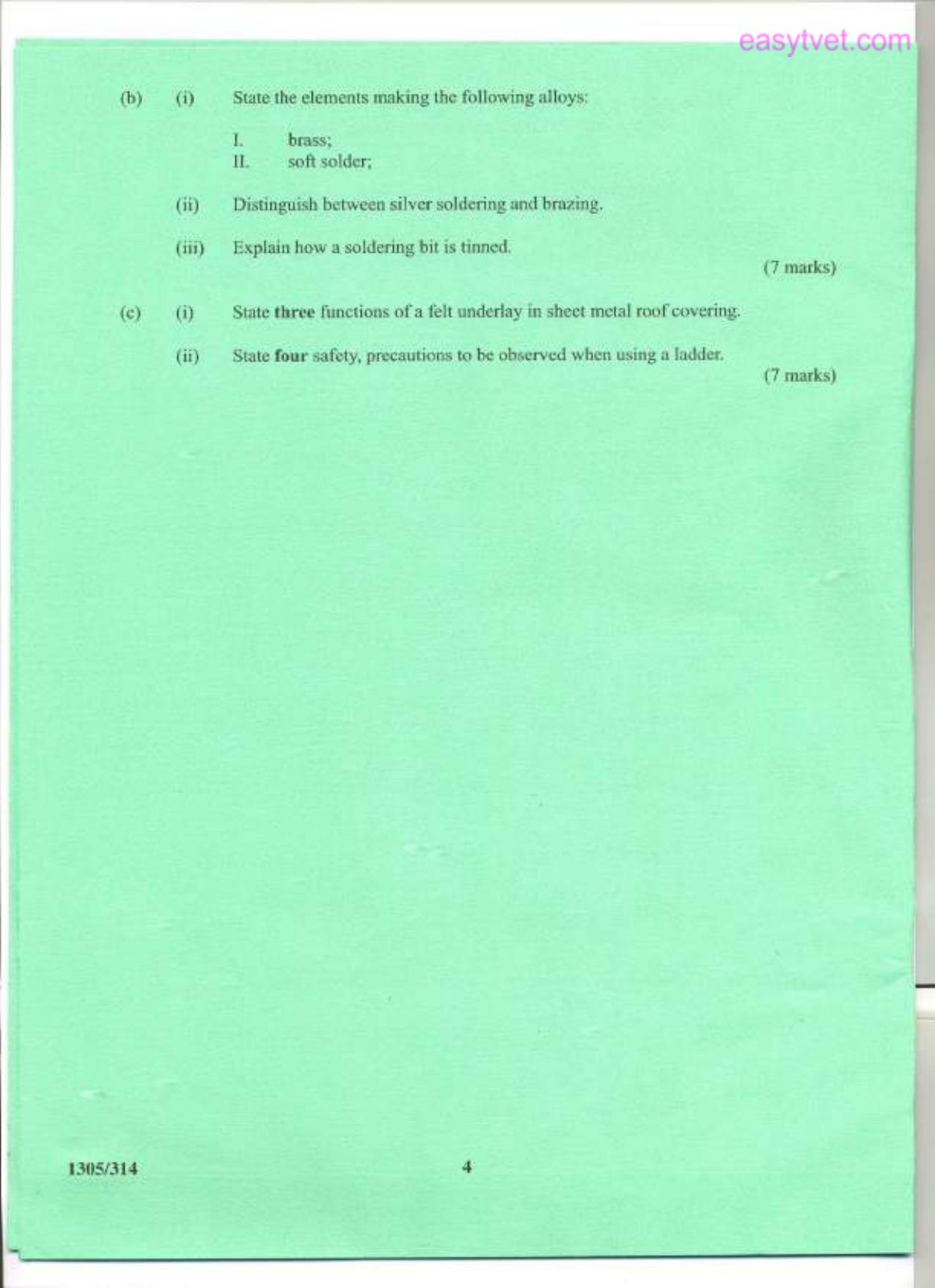Craft Certificate in Plumbing (2014) — page 4 of 4