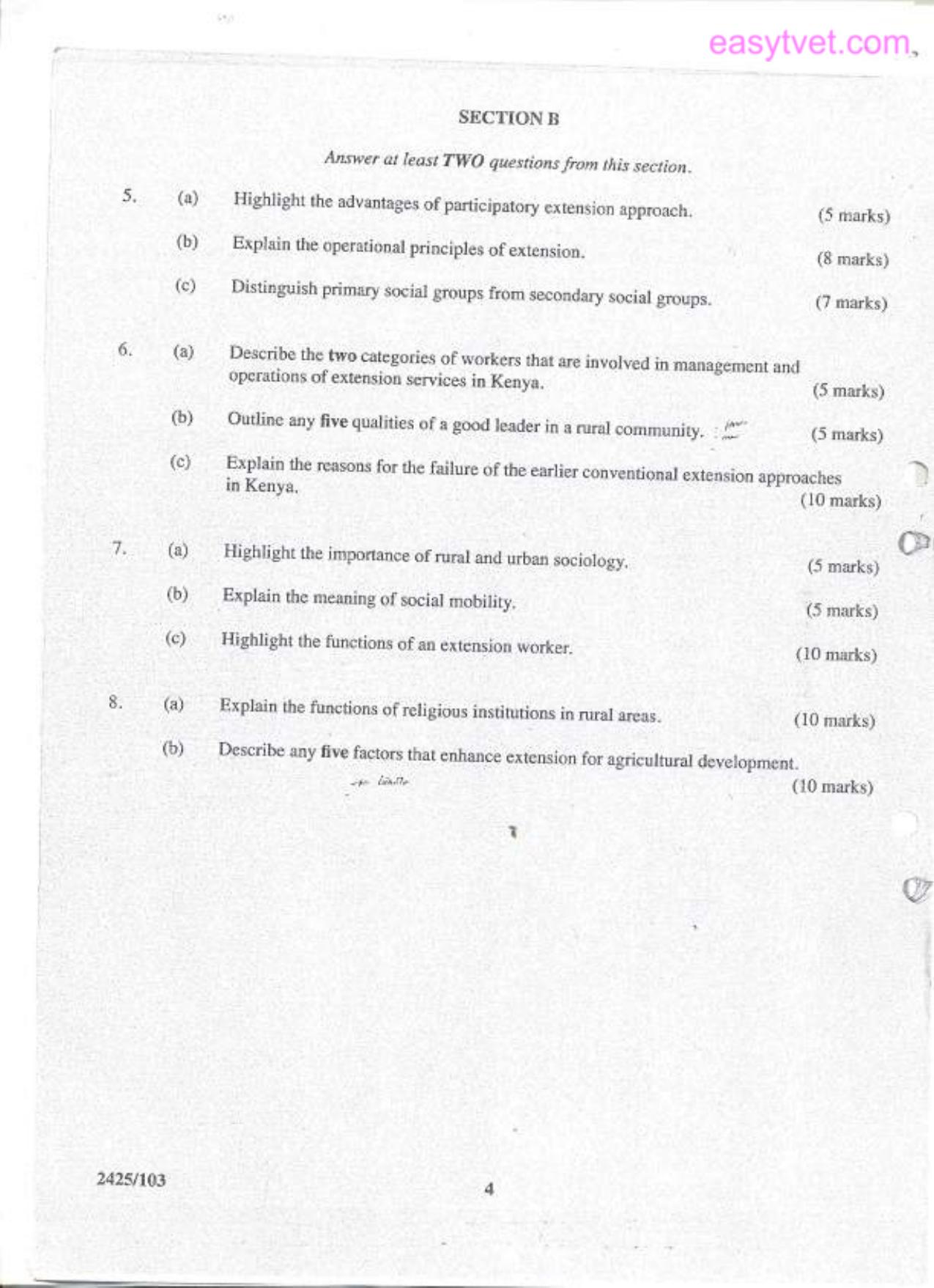 Agricultural Economics and Extension Education (2014) — page 4 of 4