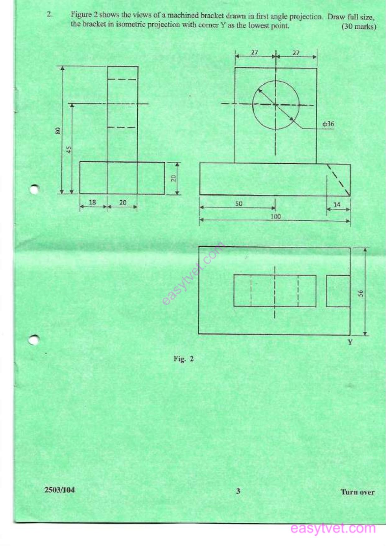 Engineering Drawing 1 (2014) — page 3 of 5
