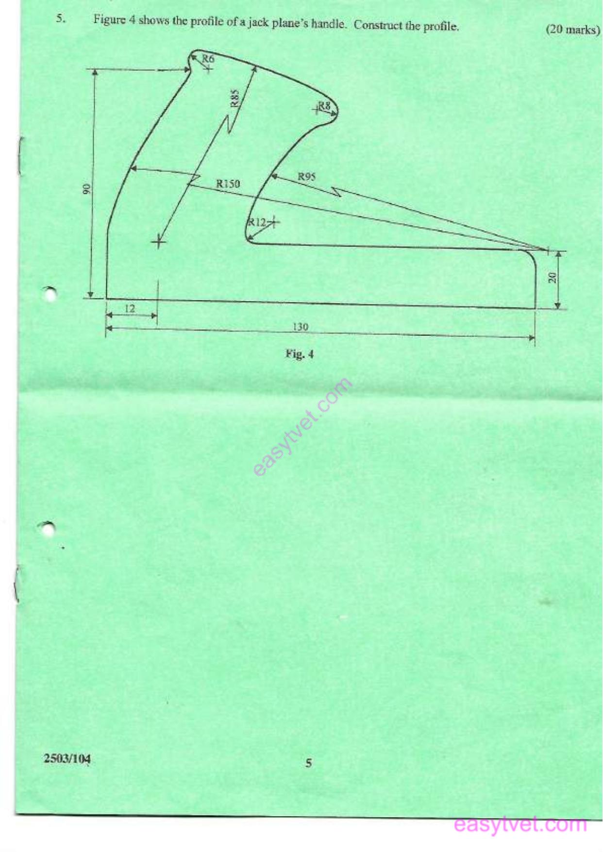 Engineering Drawing 1 (2014) — page 5 of 5