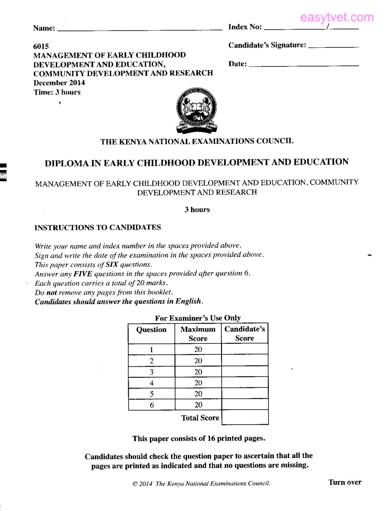 Community Development and Research (2014) — page 1 of 3