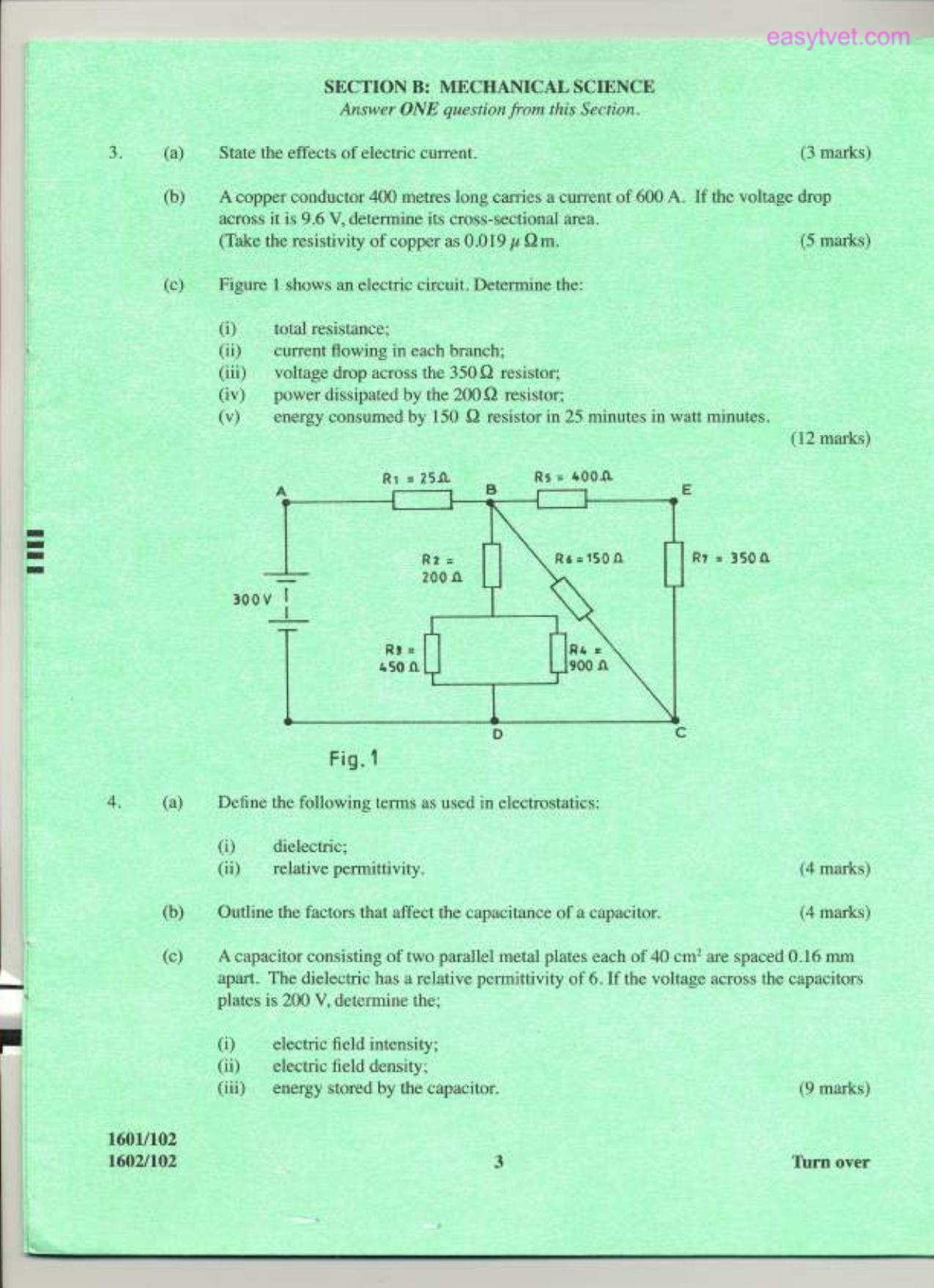 Applied Science, Principles 1 and Electronics (2014) — page 3 of 5