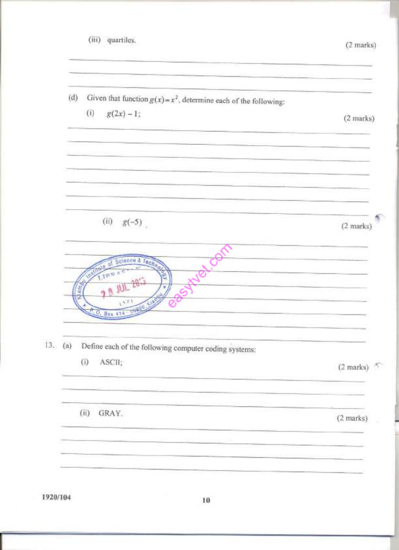 Mathematics (2015) — page 10 of 16