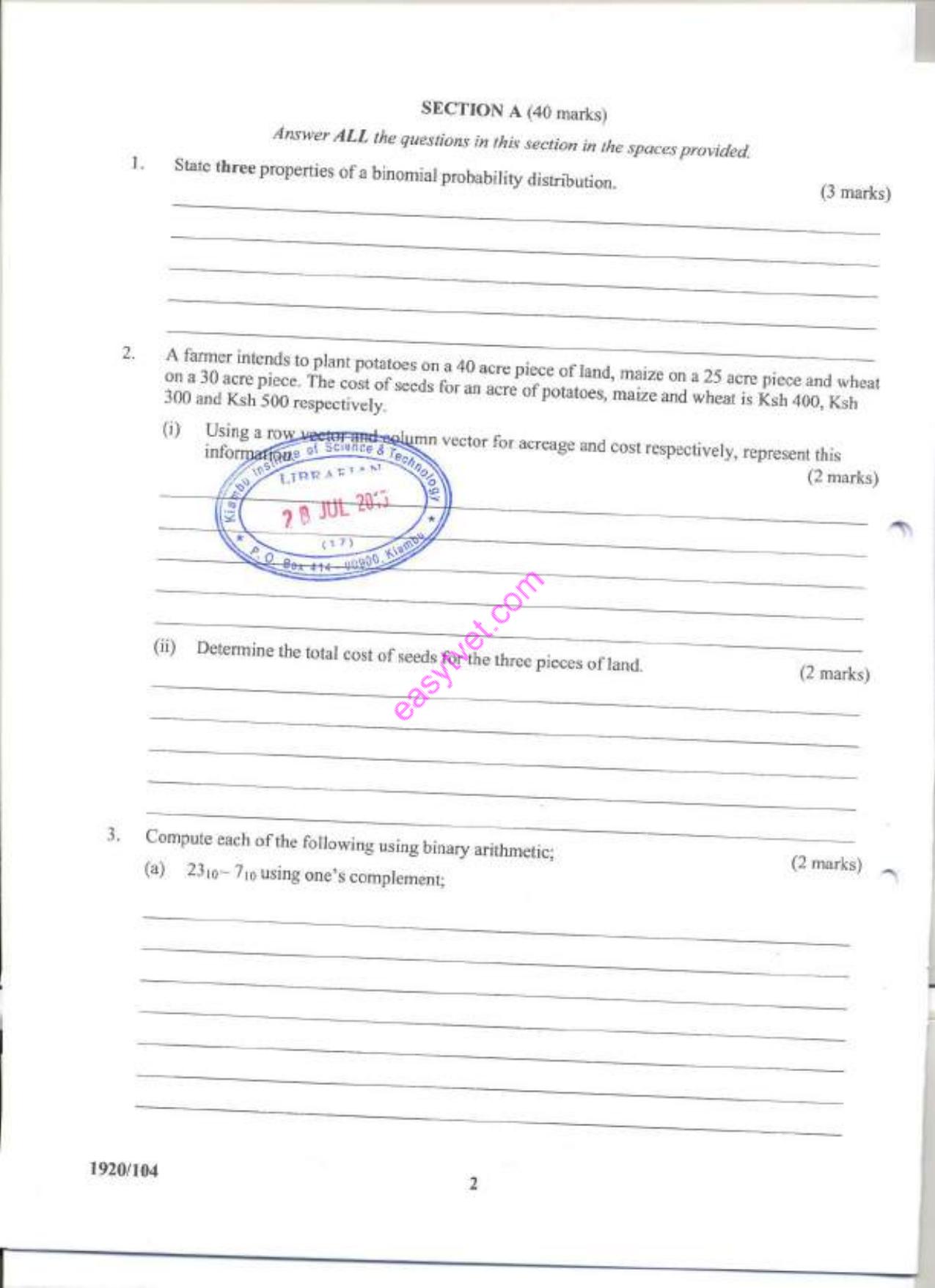 Mathematics (2015) — page 2 of 16