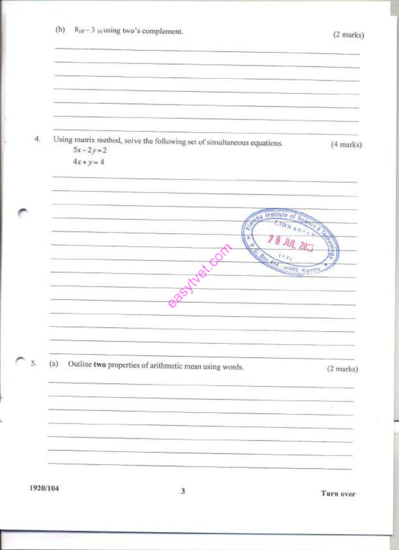 Mathematics (2015) — page 3 of 16