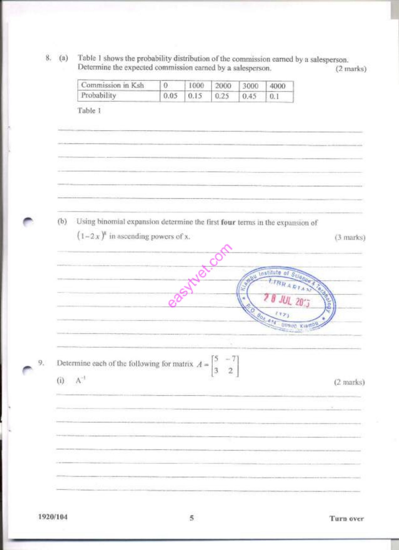 Mathematics (2015) — page 5 of 16