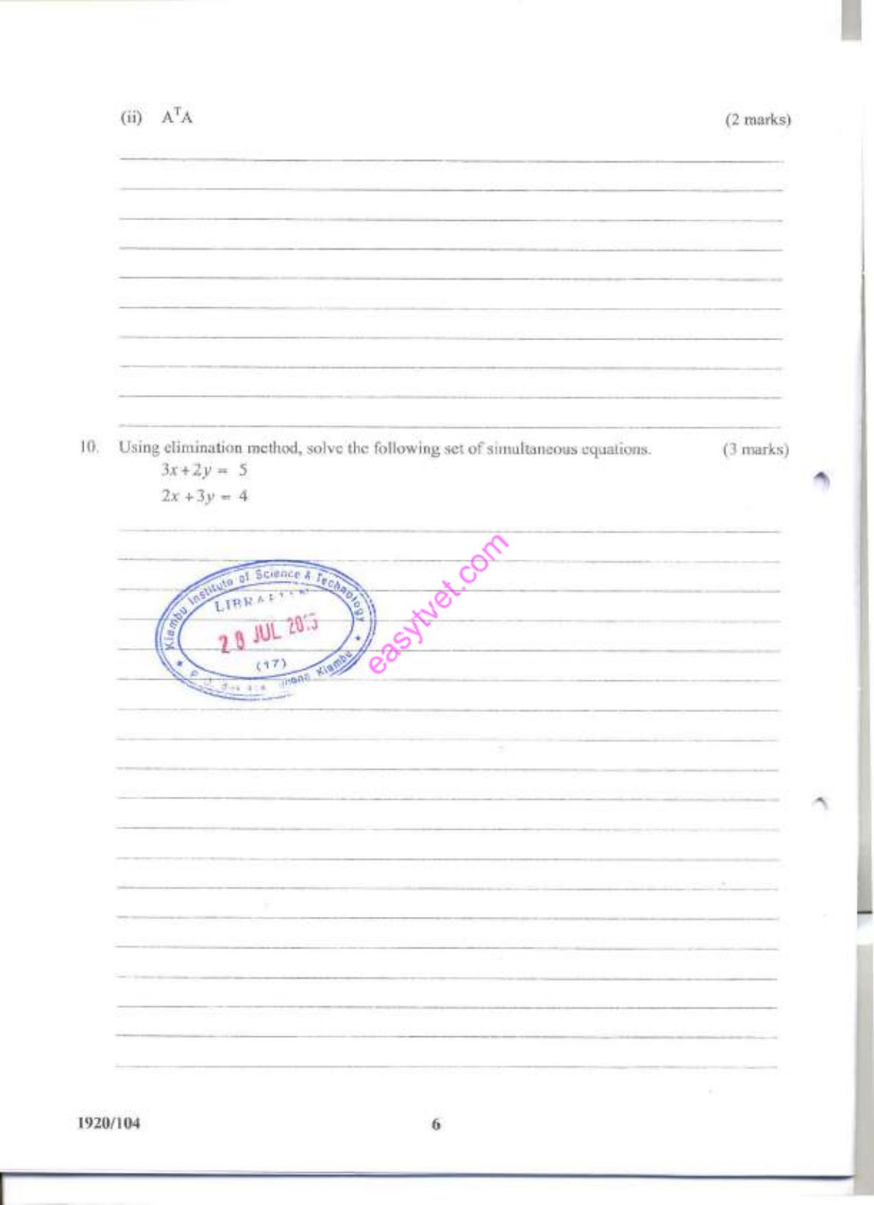 Mathematics (2015) — page 6 of 16
