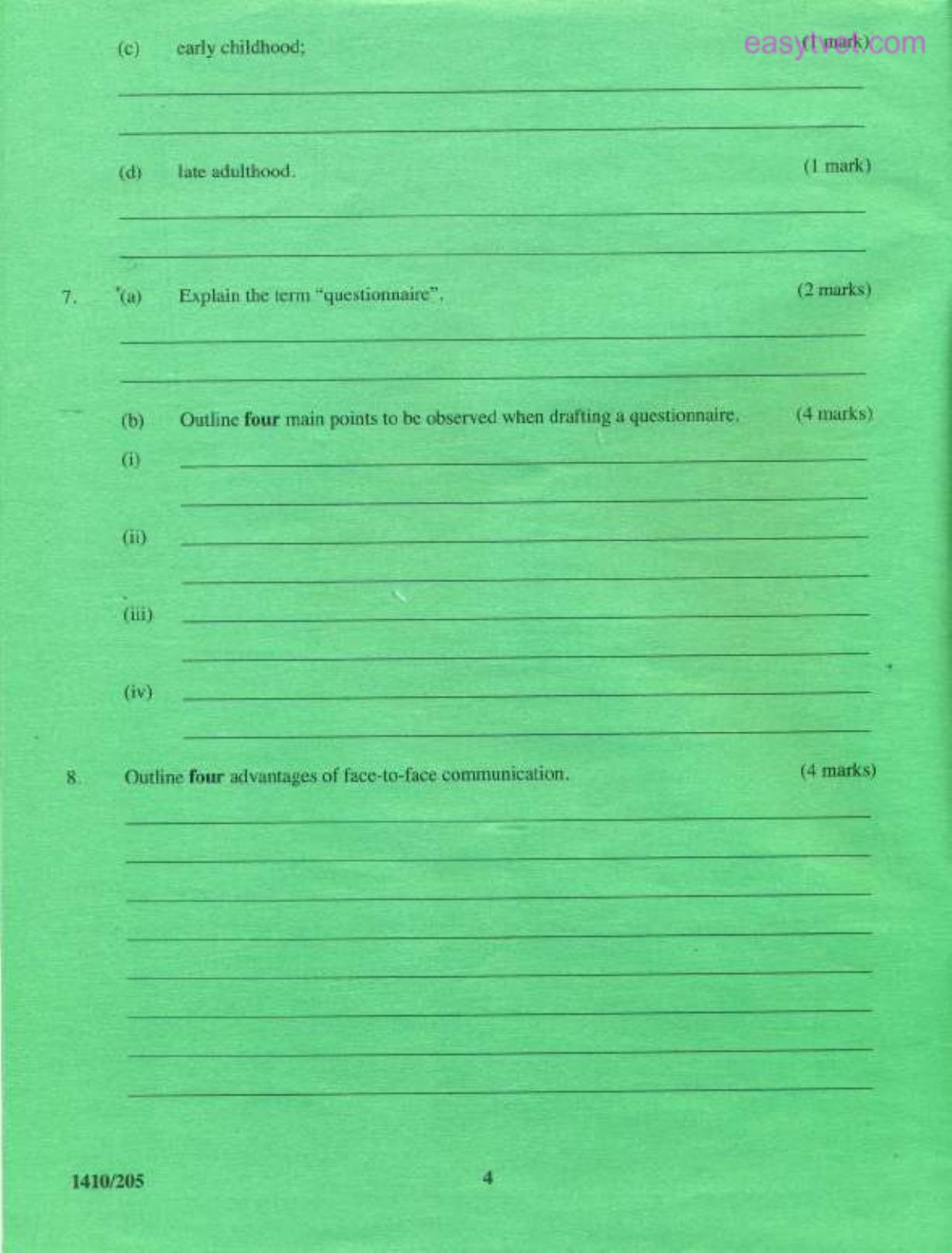 S50ciology, Research Methods and Communication Skills (2005) — page 3 of 4